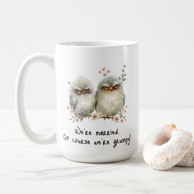 Wir sind natürlich Verheiratet, dass wir gruselig  Kaffeetasse (Mit Donut)
