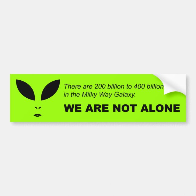 Wir sind nicht allein (alien-) Autoaufkleber (Vorne)