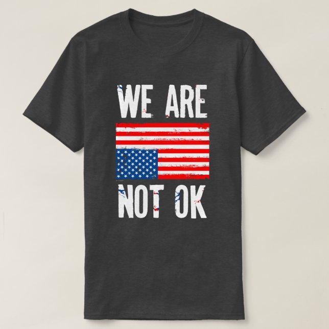 Wir sind nicht auf dem Kopf der amerikanischen Fah T-Shirt (Design vorne)