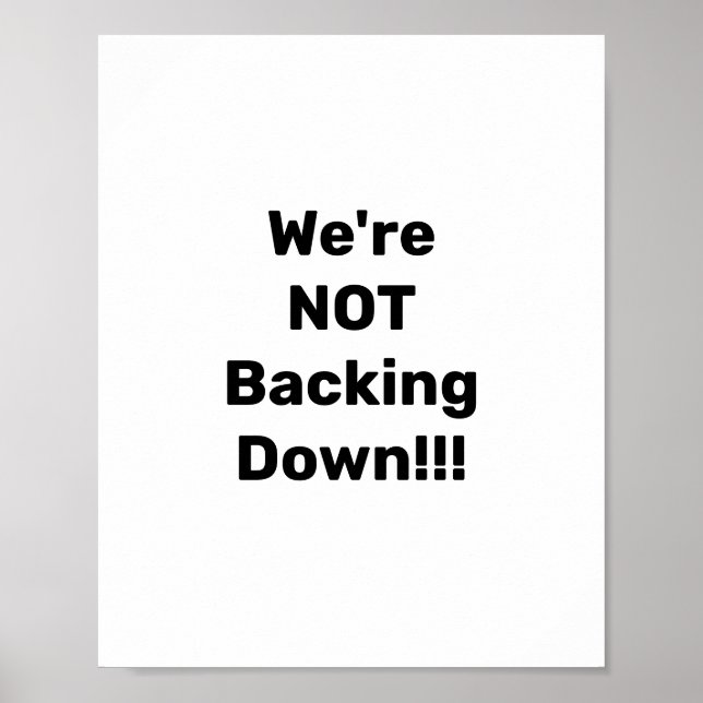 Wir sind nicht rückwärts!! poster (Vorne)