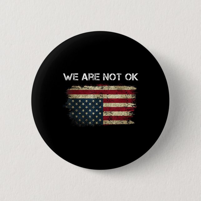 Wir sind nicht so gut wie die US-Flagge auf dem Ko Button (Vorderseite)