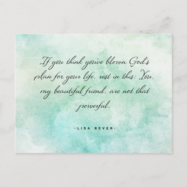 Wir sind nicht so mächtig postkarte (Vorderseite)