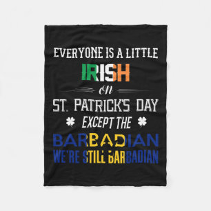 Wir sind noch Barbadian am St. Patrick's Day Barba Fleecedecke
