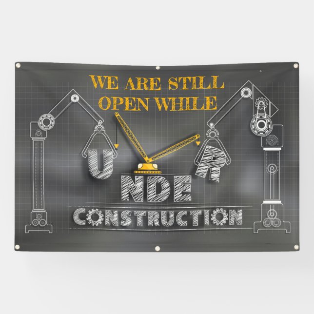 Wir sind noch im Bau. Banner (Horizontal)