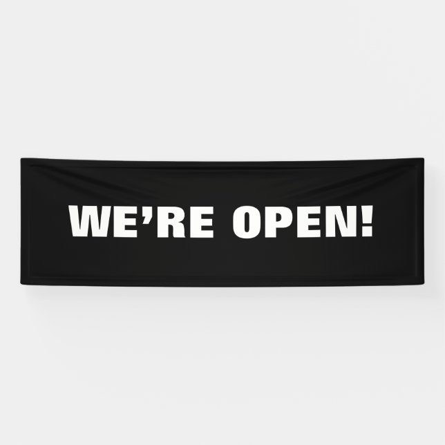 "WIR SIND OFFEN!" Vinyl Außenzeichen Banner (Horizontal)