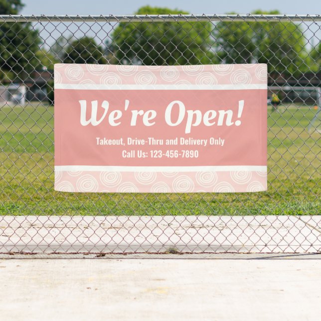 Wir sind Open Business Pink Wirbel Banner (Insitu)