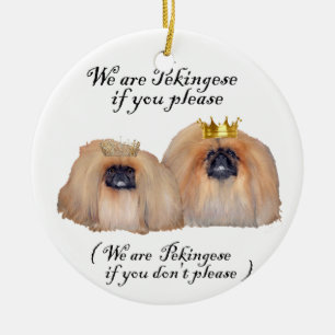 Wir sind Pekingesen Keramikornament