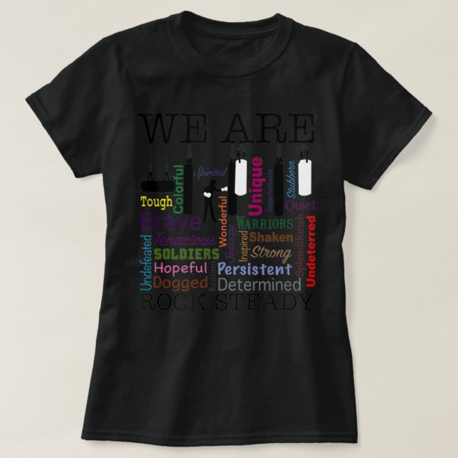 Wir sind Rock Steady Women Boxing Word Art 770 T-Shirt (Design vorne)