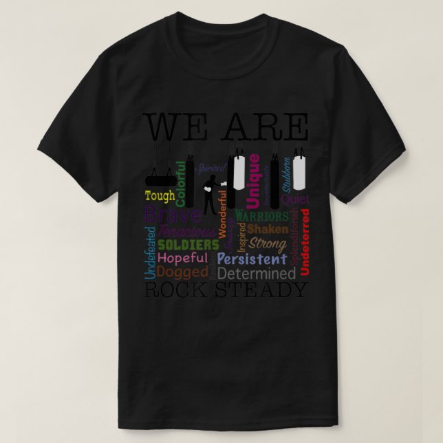 Wir sind Rock Steady Women Boxing Word Art 770 T-Shirt (Design vorne)