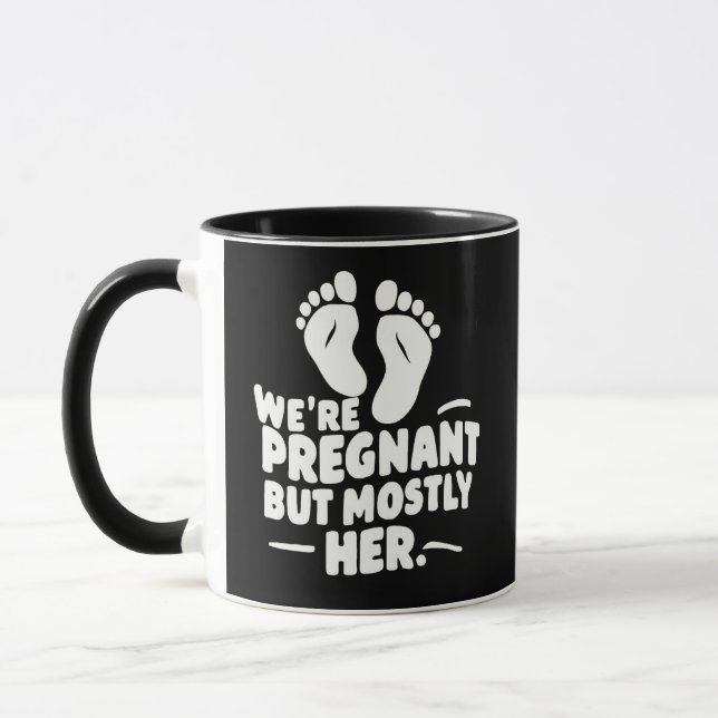 Wir sind schwanger, aber meistens ihr lustiger Vat Tasse (Links)