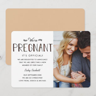 Wir sind schwanger   Schwangerschaftsankündigung