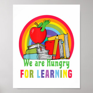 Wir sind sehr hungriger Lehrer für Raupe Poster