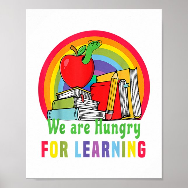 Wir sind sehr hungriger Lehrer für Raupe Poster (Vorne)