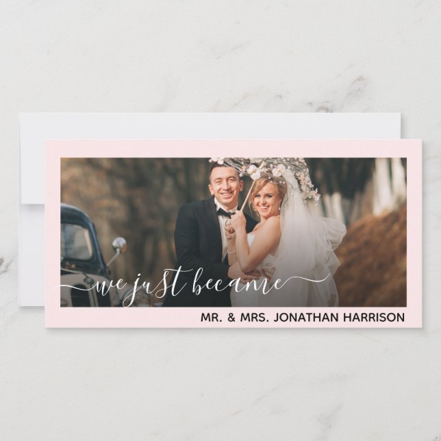 Wir sind soeben zum Foto geworden, nur verheiratet Ankündigung (Vorderseite)