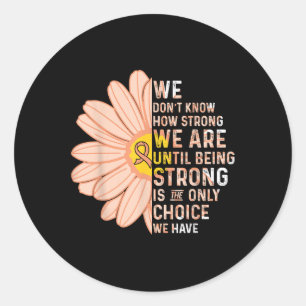 Wir sind stark - Endometrial Cancer Awareness Supp Runder Aufkleber