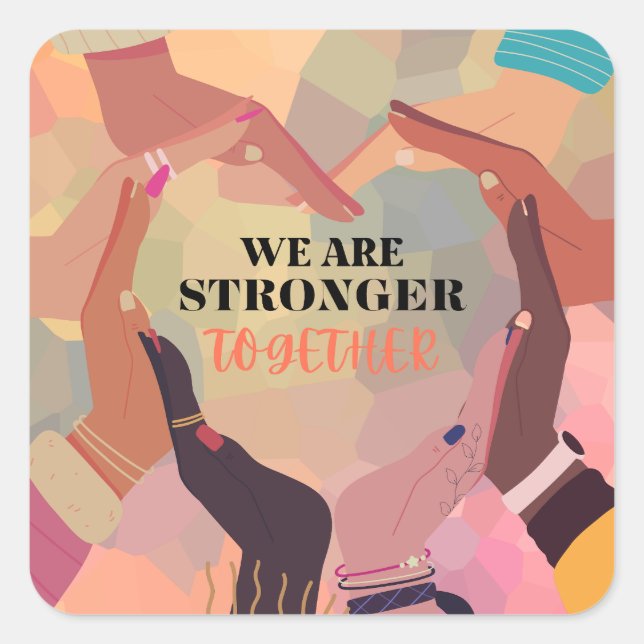 Wir sind stärker zusammen Sticker Set (Vorderseite)