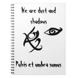 Wir sind Staub und beschatten Notizbuch Notizblock