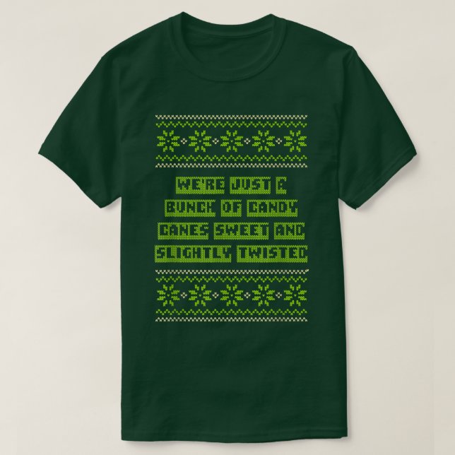Wir sind süße Candy Canes und weiße Weihnachtsmädc T-Shirt (Design vorne)