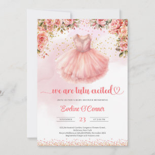 Wir sind tutu aufgeregt Ballerina Kleid pink und G Einladung