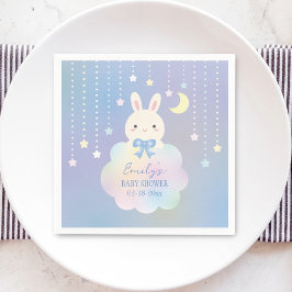 Wir sind über dem Mond Little Bunny Boy Baby Dusch Serviette