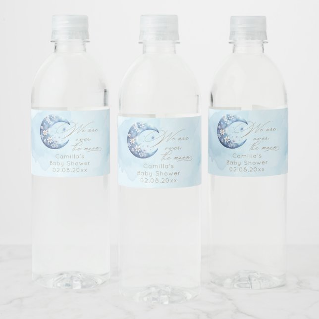 Wir sind über dem Mond und haben eine Babydusche (Flaschen)