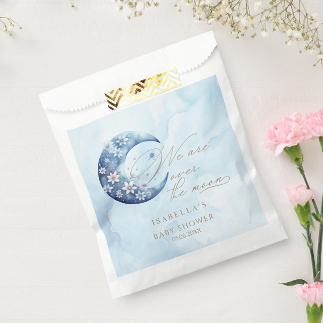 Wir sind über dem Mond und haben eine Babydusche Geschenktütchen (Versiegelt)