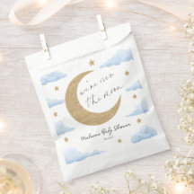 Wir sind über den Mond Blau Himmels-Baby-Party