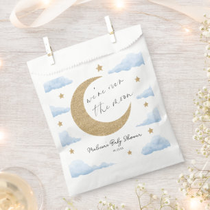 Wir sind über den Mond Blau Himmels-Baby-Party Geschenktütchen