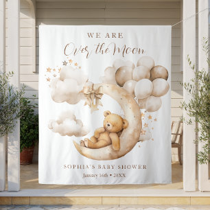 Wir sind über der Mond Baby Dusche neutral Wandteppich