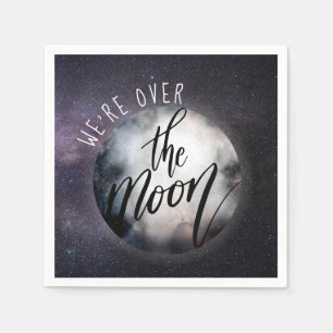 Wir sind über der Mond-Kinderdusche Serviette
