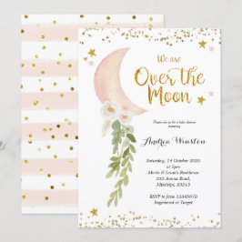 Wir sind über die Mond Baby Dusche Einladung