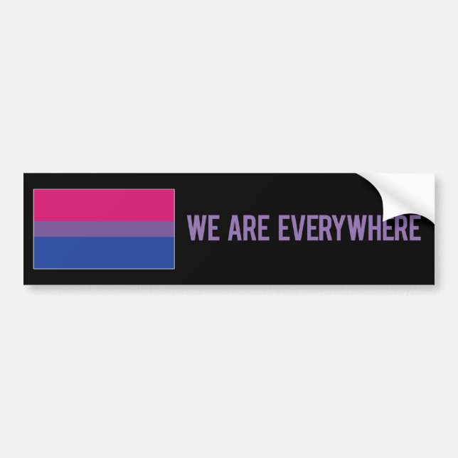 Wir sind überall der Aufkleber (bisexuell) Autoaufkleber (Vorne)