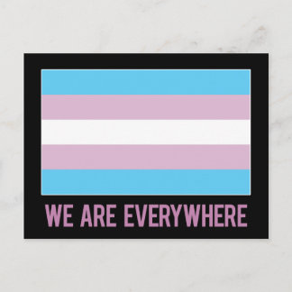 Wir sind überall Postkarte (Transgender)