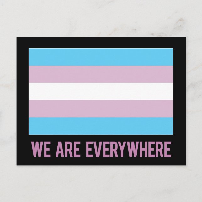 Wir sind überall Postkarte (Transgender) (Vorderseite)