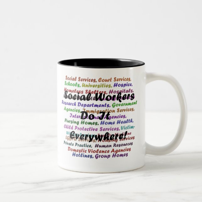 Wir sind überall! zweifarbige tasse (Rechts)