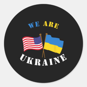 Wir sind Ukraine-Shirt Unterstützen Ukraine Ukrain Runder Aufkleber