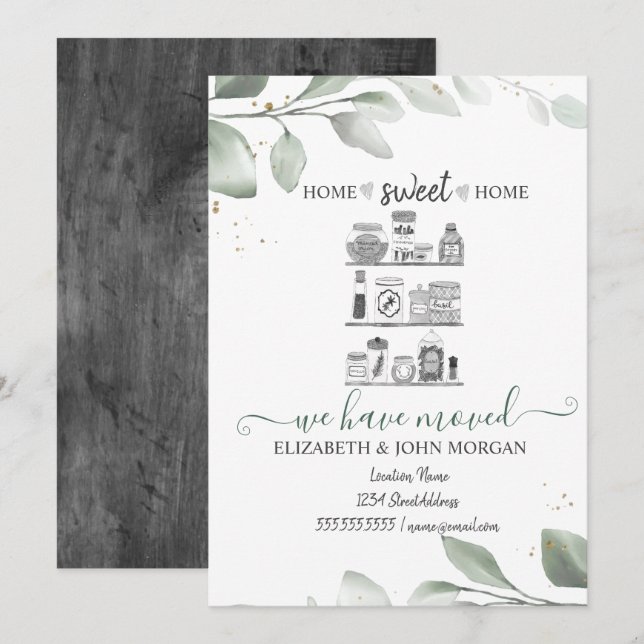 Wir sind umgezogen, die Küche, die Blätter (Vorne/Hinten)