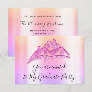 Wir sind umgezogen Einladung ins neue Zuhause Rosa