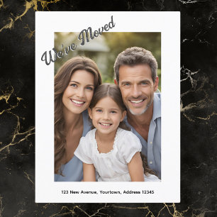 Wir sind umgezogen Familienfoto Adresse ändern Neu Postkarte