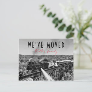 Wir sind umgezogen Neue Adresse Umzugsankündigung Postkarte