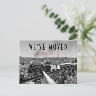 Wir sind umgezogen Neue Adresse Umzugsankündigung  Postkarte