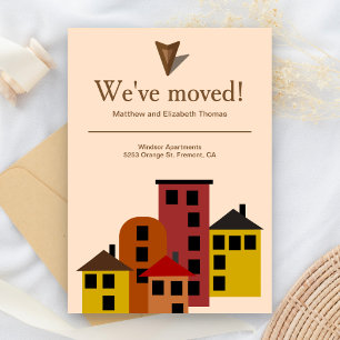 Wir sind umgezogen Umzugsmeldung neue Wohnung Ankündigung