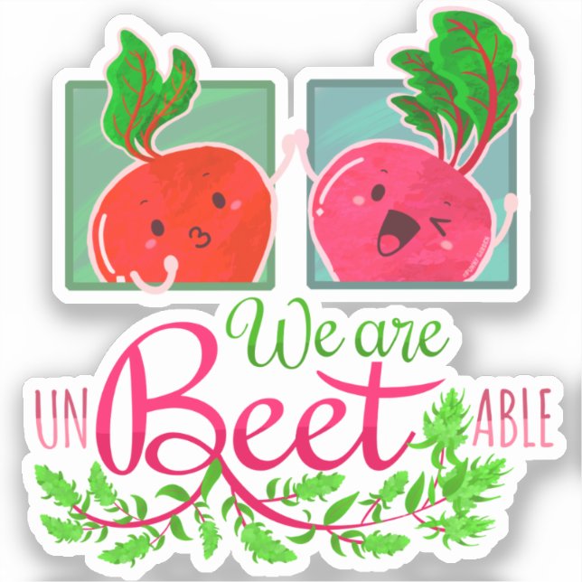 Wir sind unpassend - Punny Garden Aufkleber (Vorderseite)