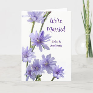 Wir sind Verheiratete Wedding Announcement Chicory Einladung