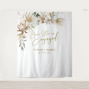 Wir sind verlobt   Boho-Bohemian-Verlobungsfeier Wandteppich