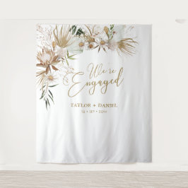 Wir sind Verlobt | Boho Bohemisch Engagement Party Wandteppich