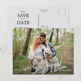 Wir sind Verlobt Foto Hochzeit Save the Date Ankündigungspostkarte