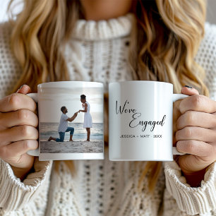 Wir sind verlobt Foto Jahr Verlobt Kaffeetasse