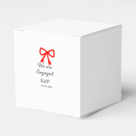 Wir sind verlobt hinzufügen Namensbuchstabe rot Bo Geschenkschachtel