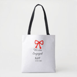 Wir sind verlobt hinzufügen Namensbuchstabe rot Bo Tasche